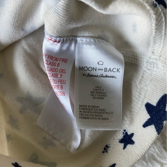 Hanna Andersson Moon and Back Organic Star PJ Set Size 2 Toddler - Picture 5 of 7
